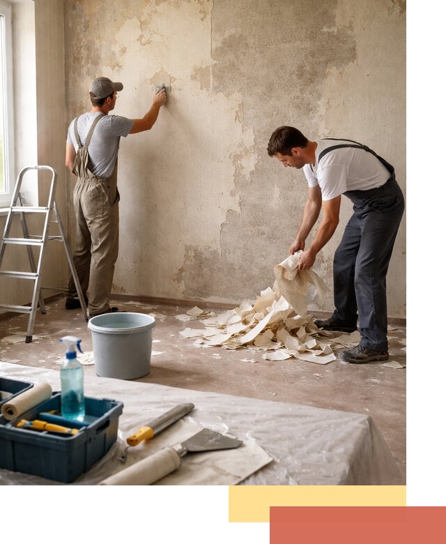 Снятие старых обоев в Кизилюрте быстро и качественно