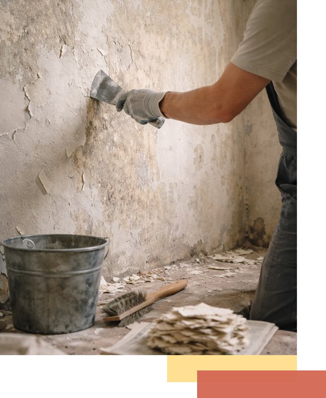 Удаление старой краски со стен в Кизилюрте качественно и быстро