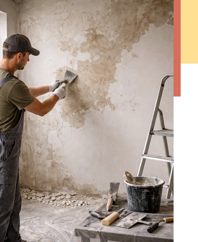 Снятие старой шпаклевки в Кизилюрте от 1910 руб. — быстро и недорого | ОТДЕЛОЧНИК-Кзт