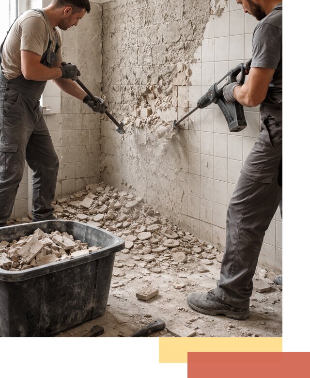 Демонтаж плитки со стен в Кизилюрте быстро и аккуратно