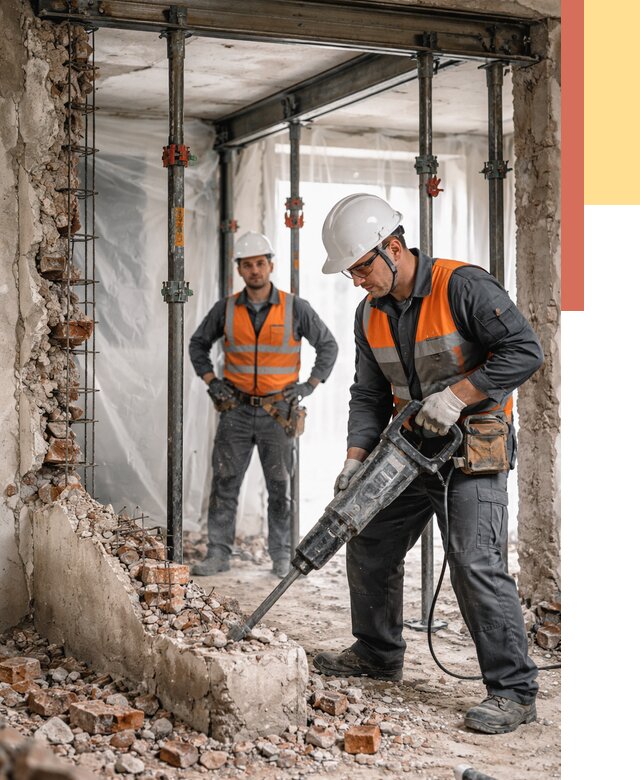 Снос несущих стен в Кизилюрте от 10584 руб. — демонтаж несущей стены под ключ | ОТДЕЛОЧНИК-Кзт