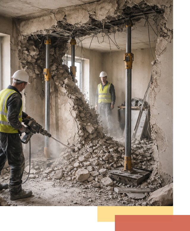 Снос несущих стен в Кизилюрте с гарантией безопасности и качества