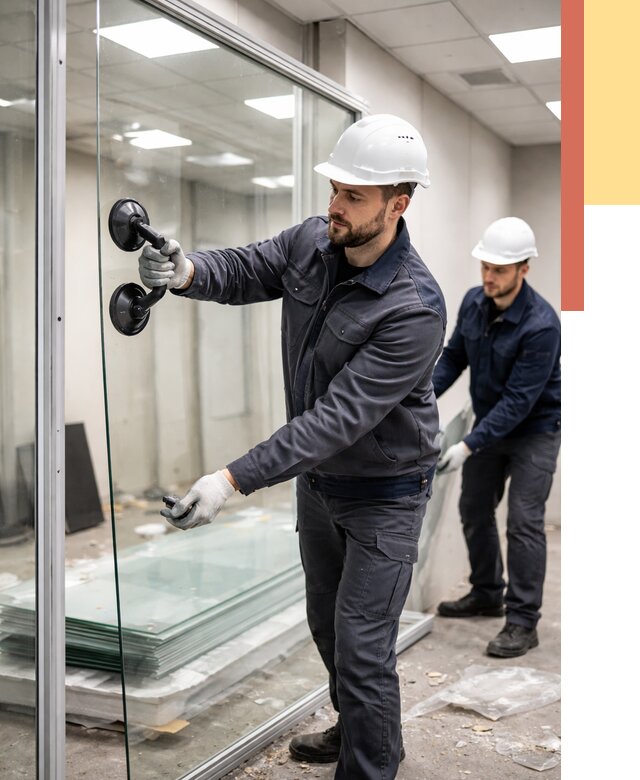 Демонтаж стеклянных перегородок в Кизилюрте от 3304 руб. — быстро и недорого | ОТДЕЛОЧНИК-Кзт