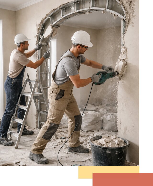 Демонтаж гипсокартонной арки в Кизилюрте быстро и аккуратно