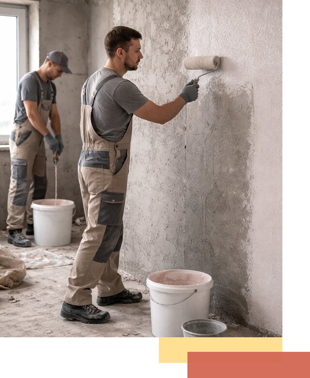 Нанесение бетоноконтакта на стены в Кизилюрте для последующей отделки