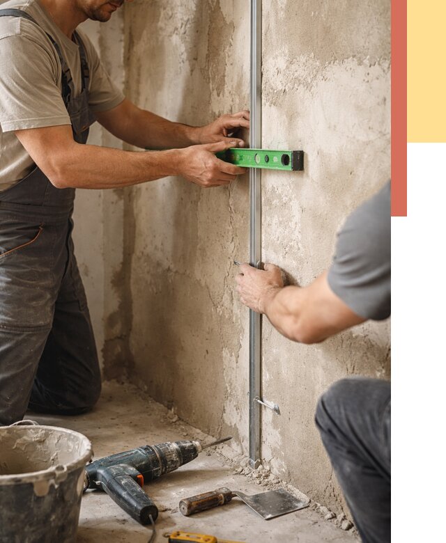 Установка штукатурных маяков в Кизилюрте от 7228 руб. — быстро и недорого | ОТДЕЛОЧНИК-Кзт