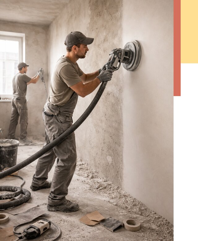 Шлифовка стен в Кизилюрте от 1239 руб/м2 — быстро и недорого | ОТДЕЛОЧНИК-Кзт