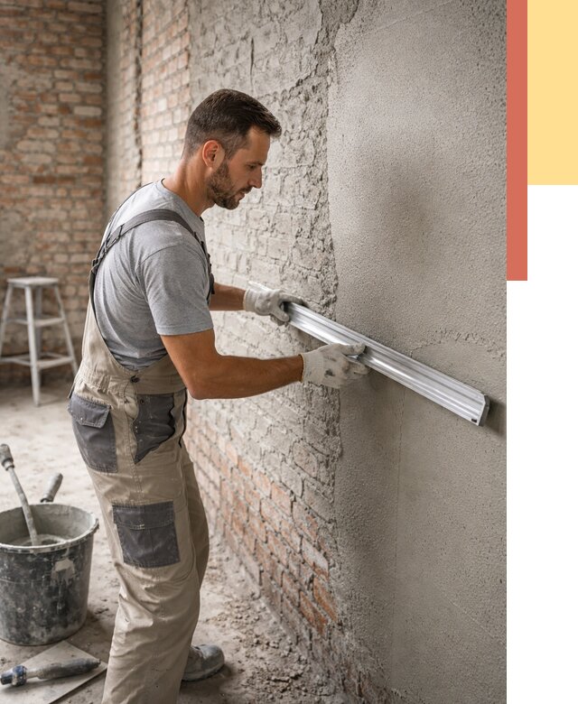 Штукатурка кирпичных стен в Кизилюрте от 4647 руб/м2 — быстро и недорого | ОТДЕЛОЧНИК-Кзт