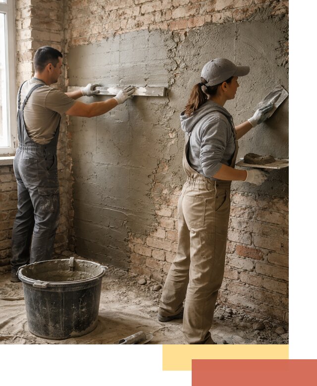 Штукатурка кирпичных стен в Кизилюрте — качественно и надежно