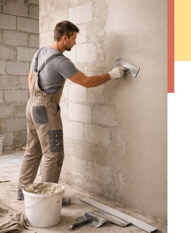 Штукатурка стен из газобетона в Кизилюрте от 2168 руб./м2 — быстро и недорого | ОТДЕЛОЧНИК-Кзт