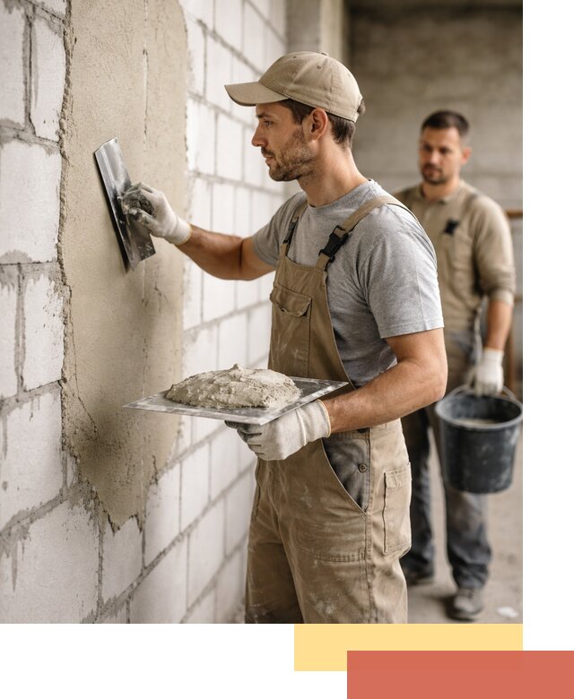 Штукатурка стен из газобетона в Кизилюрте под ключ