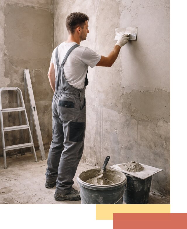 Штукатурка стен в ванной под ключ в Кизилюрте