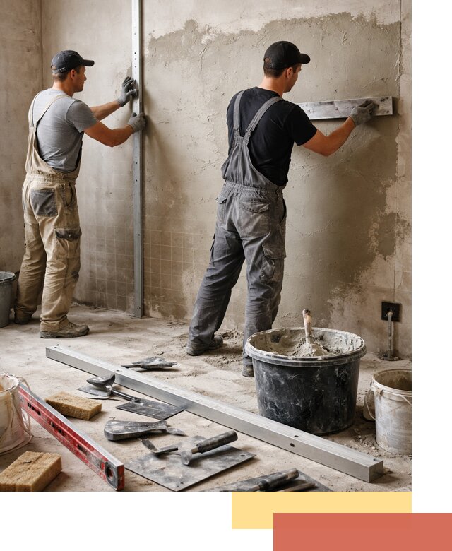 Профессиональная штукатурка стен под плитку в Кизилюрте