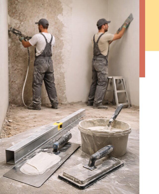 Штукатурка стен под обои в Кизилюрте от 4647 руб./м2 — выравнивание под обои | ОТДЕЛОЧНИК-Кзт