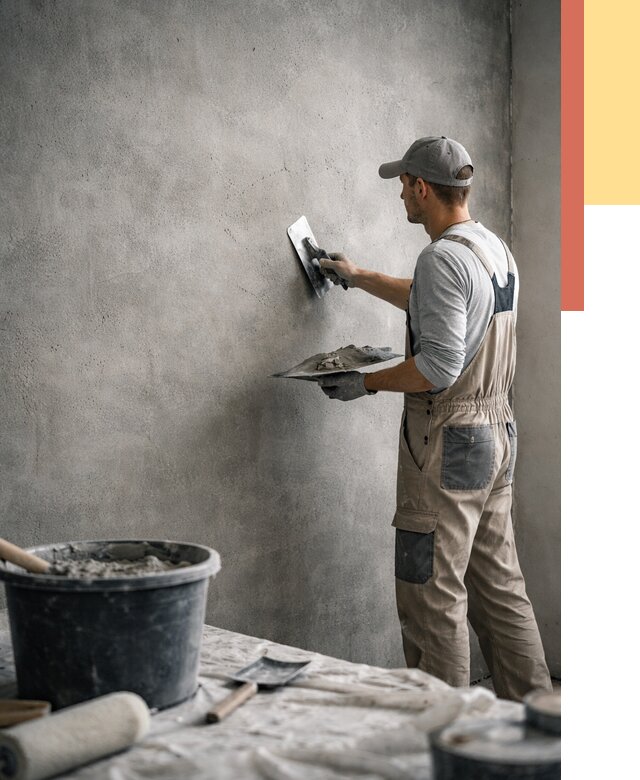 Декоративная штукатурка под бетон в Кизилюрте от 2582 руб./м² — нанесение под ключ | ОТДЕЛОЧНИК-Кзт