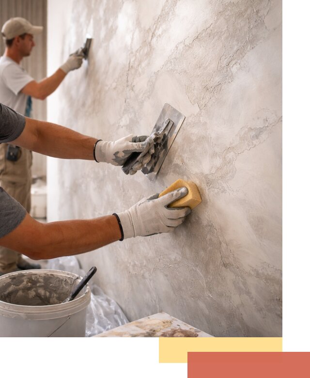 Декоративная штукатурка под мрамор в Кизилюрте для стен и потолков