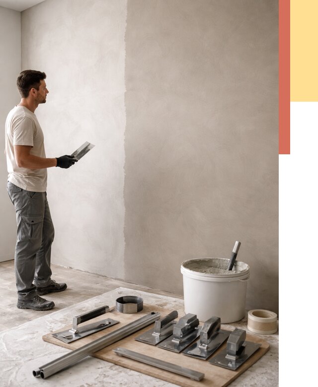 Нанесение микроцемента на стены в Кизилюрте от 3304 руб./м2 под ключ | ОТДЕЛОЧНИК-Кзт