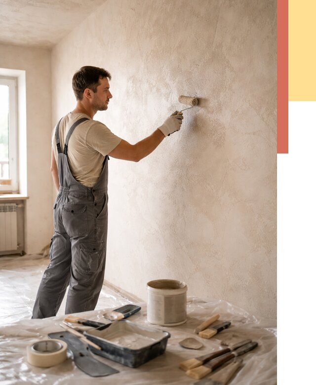 Нанесение лессирующей краски по декоративке в Кизилюрте от 1807 руб. | ОТДЕЛОЧНИК-Кзт