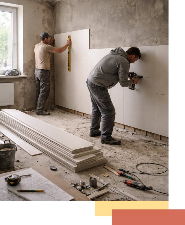 Монтаж ПВХ панелей на стены в Кизилюрте качественно и быстро