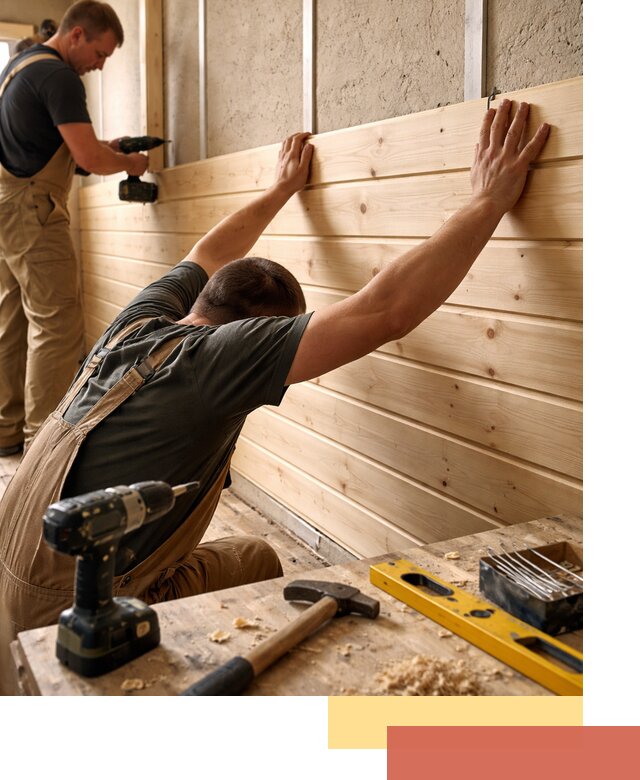 Монтаж деревянной вагонки на стены в Кизилюрте быстро и качественно