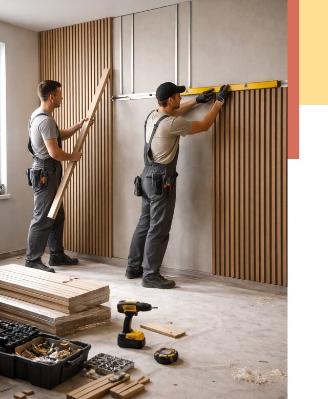 Монтаж реечных панелей на стены в Кизилюрте от 1239 руб. — быстро и недорого | ОТДЕЛОЧНИК-Кзт