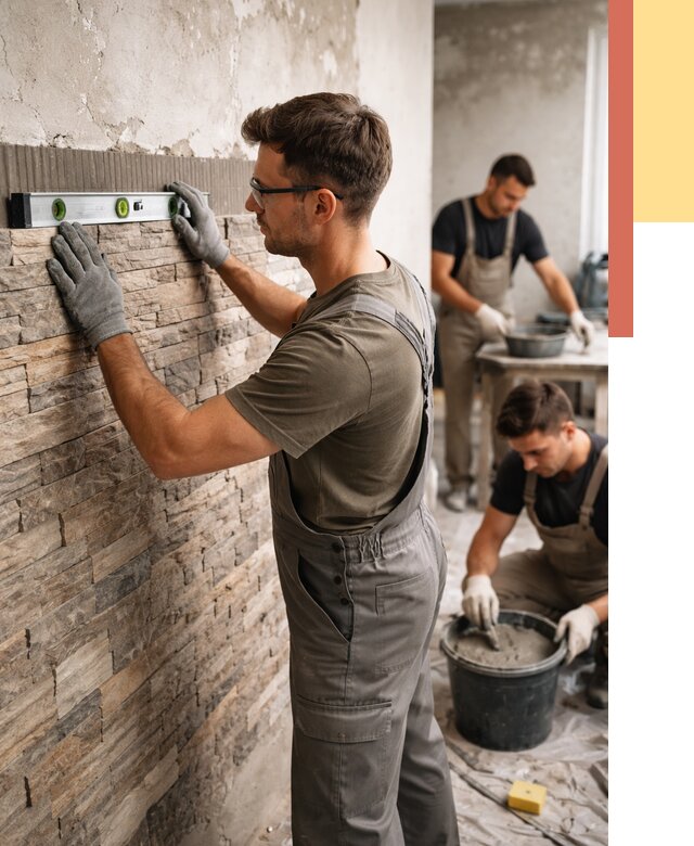 Монтаж искусственного камня в Кизилюрте от 4647 руб. под ключ | ОТДЕЛОЧНИК-Кзт