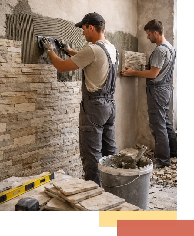 Монтаж искусственного камня в Кизилюрте — облицовка стен и фасадов