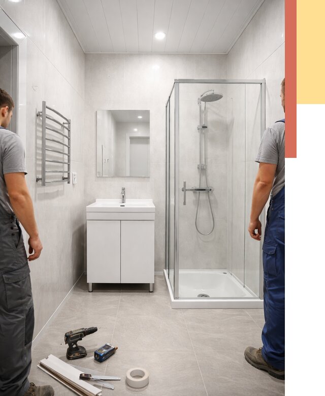 Отделка ванной комнаты панелями ПВХ в Кизилюрте от 4647 руб. за м2 | ОТДЕЛОЧНИК-Кзт