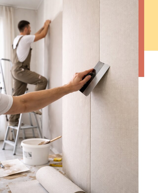 Поклейка текстильных обоев в Кизилюрте от 4647 руб. под ключ | ОТДЕЛОЧНИК-Кзт