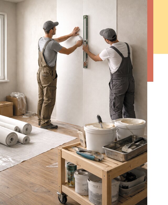 Поклейка стеклообоев в Кизилюрте от 6712 руб. за м2 — быстро и недорого | ОТДЕЛОЧНИК-Кзт