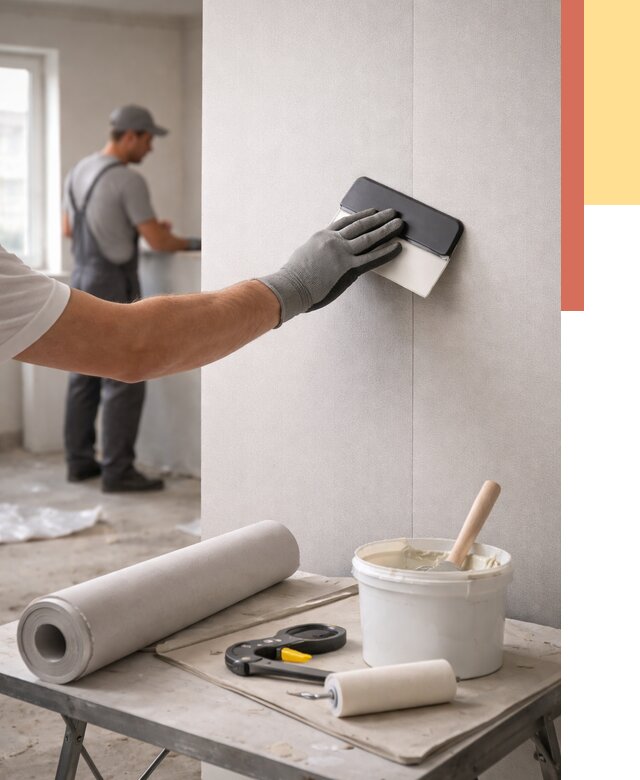 Поклейка обоев под покраску в Кизилюрте от 3614 руб. за м2 | ОТДЕЛОЧНИК-Кзт