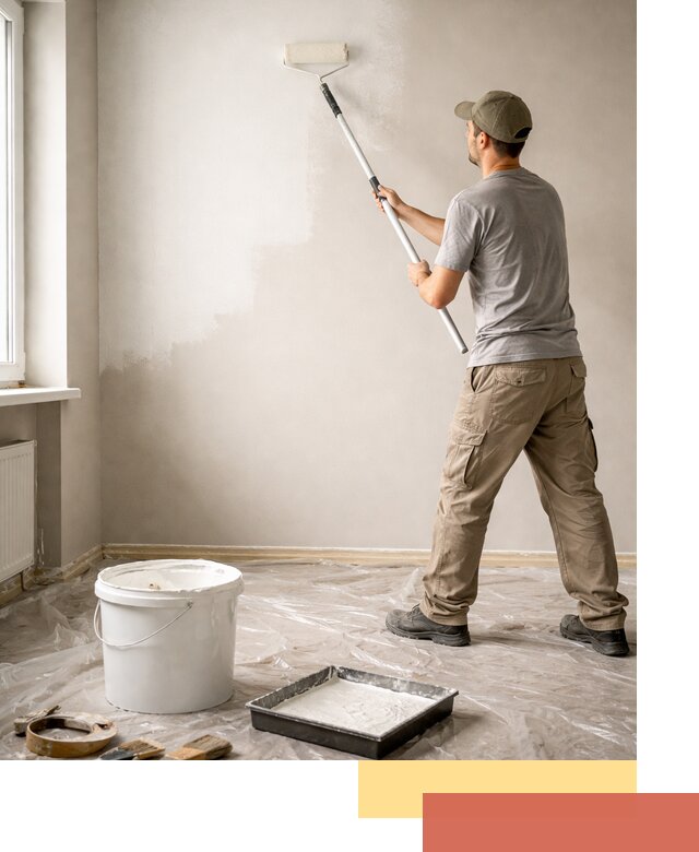 Покраска стен латексной краской в Кизилюрте качественно и быстро