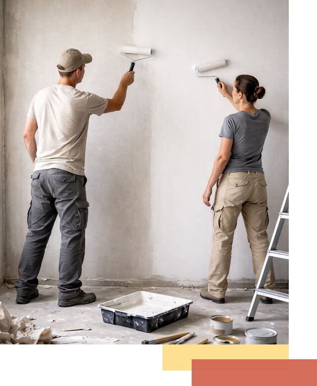 Окраска стен по стеклохолсту в Кизилюрте качественно и долговечно