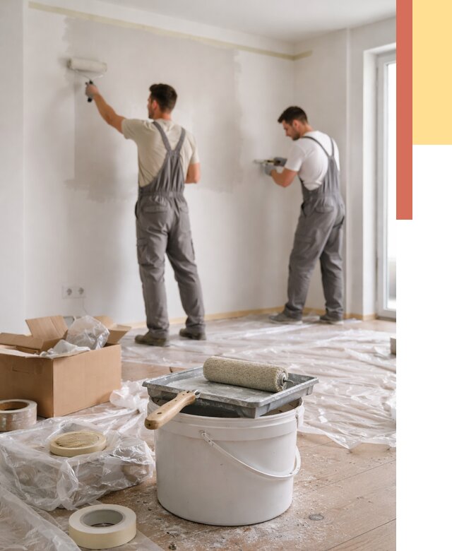 Покраска стен в квартире в Кизилюрте от 2582 руб/м2 — быстро и недорого | ОТДЕЛОЧНИК-Кзт