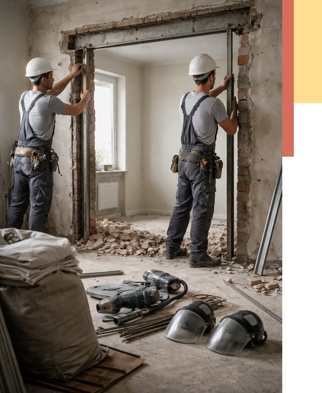 Расширение дверного проема в Кизилюрте от 12908 руб. под ключ | ОТДЕЛОЧНИК-Кзт