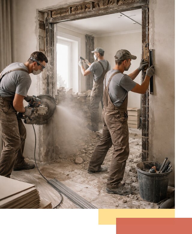 Расширение дверного проема под установку новой двери в Кизилюрте