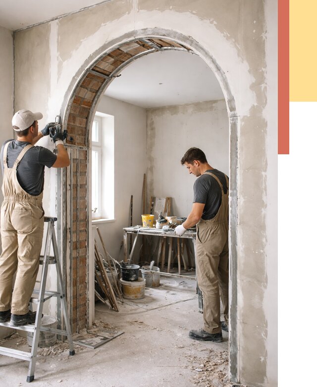 Устройство арочного проема в Кизилюрте от 9810 руб. под ключ — быстро и недорого | ОТДЕЛОЧНИК-Кзт