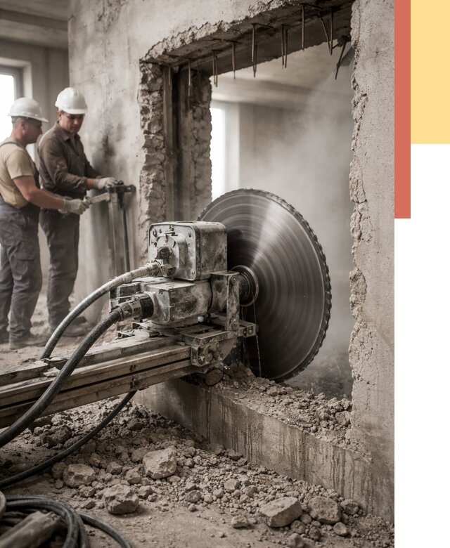 Алмазная резка проемов в Кизилюрте от 4647 руб. быстро и недорого | ОТДЕЛОЧНИК-Кзт