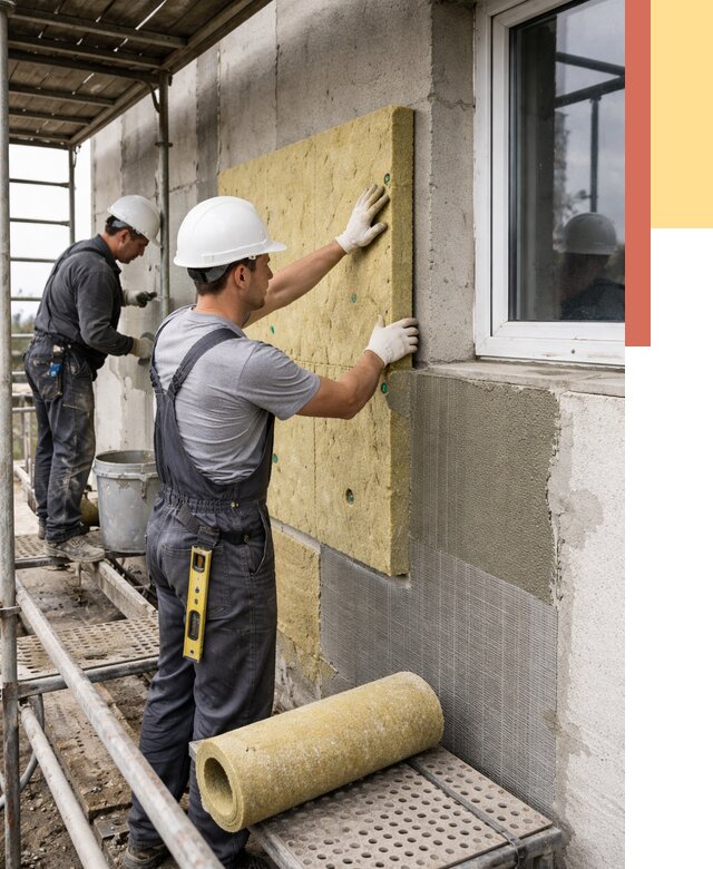 Утепление стен в Кизилюрте от 4440 руб. под ключ — быстро и недорого | ОТДЕЛОЧНИК-Кзт