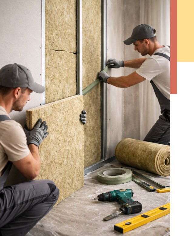 Шумоизоляция стен в Кизилюрте под ключ от 1910 руб. | ОТДЕЛОЧНИК-Кзт