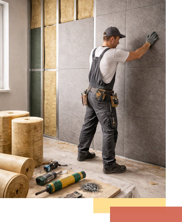 Профессиональная шумоизоляция стен в Кизилюрте для квартиры и офиса