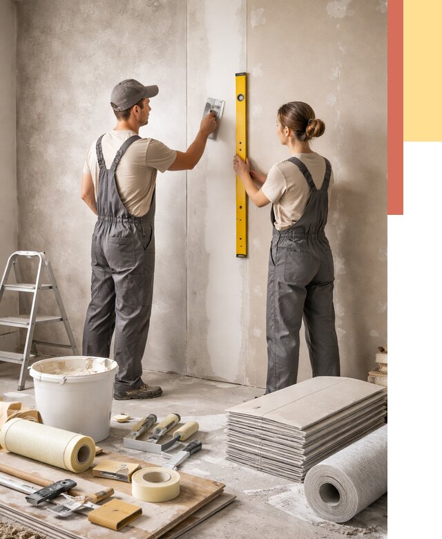 Отделка стен в Кизилюрте от 1549 руб/м² — недорого, быстро, под ключ | ОТДЕЛОЧНИК-Кзт