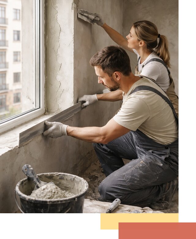 Штукатурка откосов дверей и окон профессионально в Кизилюрте