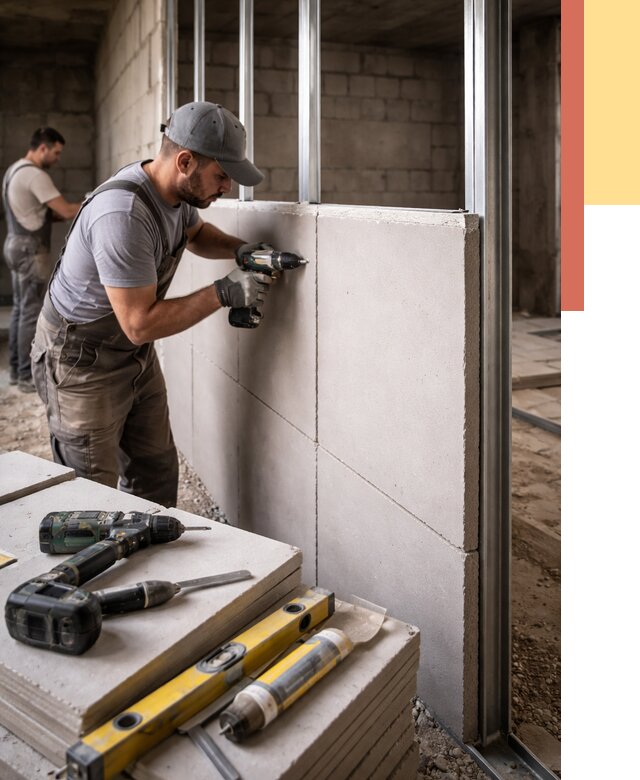 Кладка влагостойких перегородок ПГП в Кизилюрте от 1239 руб. под ключ | ОТДЕЛОЧНИК-Кзт