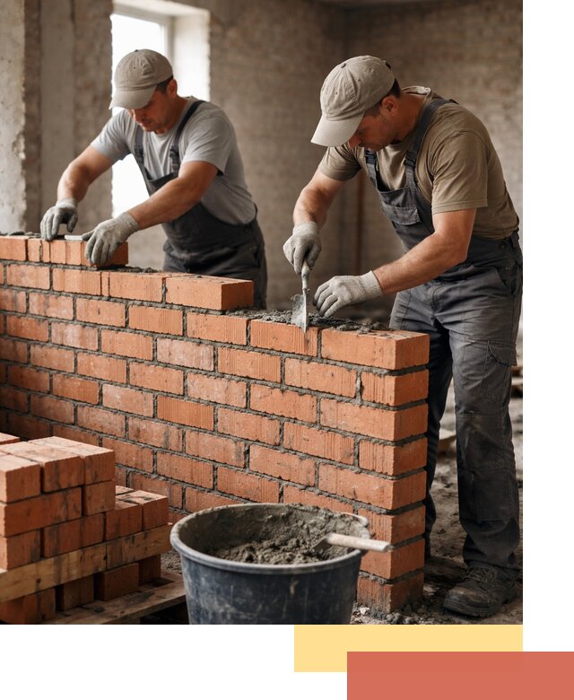 Кладка кирпичных перегородок под ключ в Кизилюрте