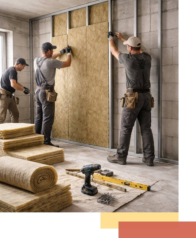 Шумоизоляция перегородок из блоков в Кизилюрте — монтаж и защита шумоизоляцией