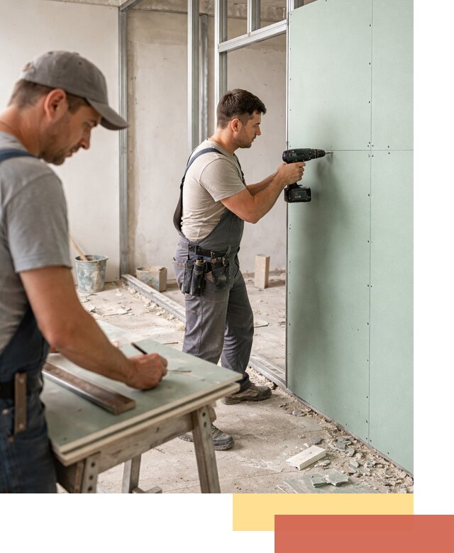 Перегородки из влагостойкого гипсокартона под ключ в Кизилюрте