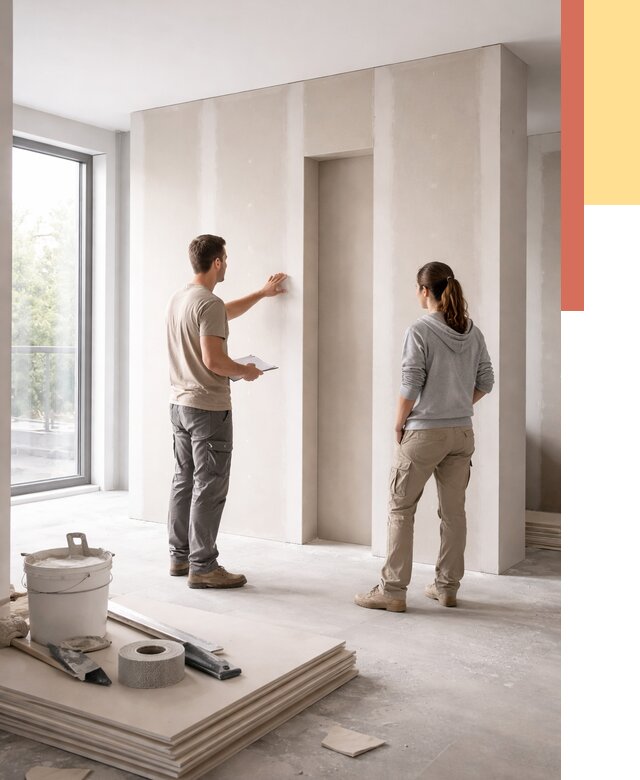 Зонирующая перегородка из гипсокартона в Кизилюрте от 2891 руб. под ключ | ОТДЕЛОЧНИК-Кзт