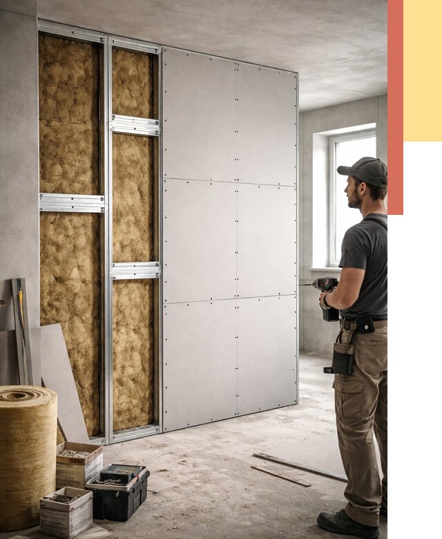 Усиленная перегородка под навеску в Кизилюрте от 13217 руб. — монтаж под ключ | ОТДЕЛОЧНИК-Кзт