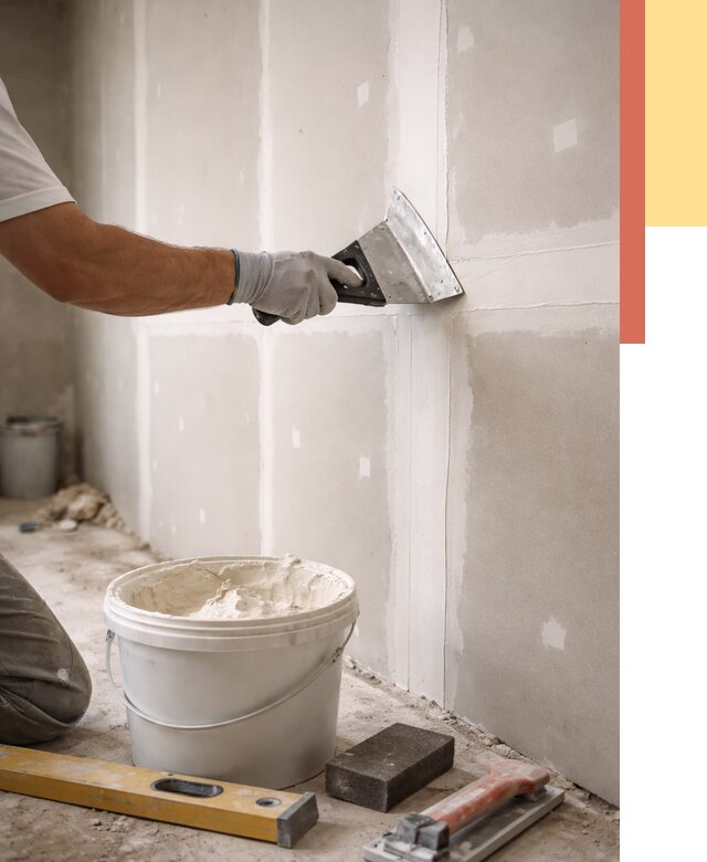 Шпаклевка перегородок из гипсокартона в Кизилюрте от 2582 руб. — услуги ОТДЕЛОЧНИК-Кзт